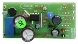 INFINEON EVAL5BR3995BZBUCK1TOBO1 Evaluation Board, ICE5BR3995BZ, Power Management, Non-Isolated Buck Converter