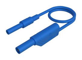 HIRSCHMANN TEST AND MEASUREMENT 934042102 Banana Test Lead, 4mm Stackable Banana Plug, Shrouded, 4mm Banana Socket, Shrouded, 3.3 ft, 1 m