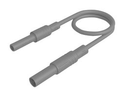 HIRSCHMANN TEST AND MEASUREMENT 934046106 Banana Test Lead, 4mm Banana Plug, Shrouded, 4mm Banana Socket, Shrouded, 3.3 ft, 1 m, Grey, 32 A