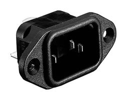 BULGIN LIMITED PX0580/TERM IEC Power Connector, IEC C14 Inlet, 10 A, 250 VAC, Screw, Flange Mount