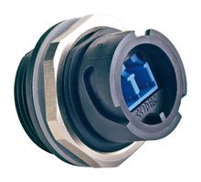 AMPHENOL CONEC 17-300010 Fiber Optic Adapter, Singlemode, LC Duplex, LC Duplex, Straight Panel Adapter