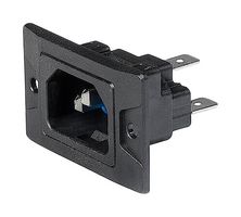 SCHURTER 3-137-752 IEC Power Connector, Black, IEC C18 Inlet, 10 A, 250 VAC, Quick Connect, Panel Mount, 6080 Series
