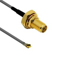 SIRETTA ASMGA005XC113S11 RF / Coaxial Cable Assembly, 1.97 ", 50 mm, 1.13mm, MHF4-Type Plug, SMA Bulkhead Jack, 50 ohm