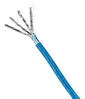PANDUIT NFFY6X04BU-HED Network Cable, Copper Cable, Cat6A, 4Pair, 23 AWG, F/FTP, 500 m, 1640.4 ft, Blue, NetKey Series