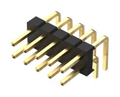 GCT BF060-08A-B-0600-0280-0305-L-D Pin Header, Board-to-Board, 2 mm, 2 Rows, 8 Contacts, Through Hole Right Angle, BF060 Series