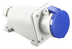 MULTICOMP PRO MP011074 Industrial Pin & Sleeve Connector, MP-CEE, Socket, 2P+E, Surface Mount, Blue, IP44, 63A, 230V