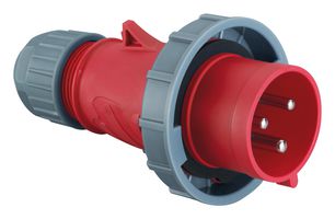 MULTICOMP PRO MP011091 Industrial Pin & Sleeve Connector, MP-CEE, Plug, 3P+N+E, Cable Mount, Red, IP67, 32A, 400V
