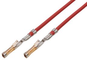 MOLEX 219680-2122 Cable Assembly, 24AWG, Pre-Crimped SL Socket to SL Socket, 5.9 ", 150 mm, SL 219680 Series, Red