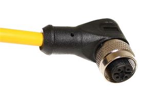 MUELLER ELECTRIC C5D06M010 Sensor Cable, 22 AWG, 90° M12 Receptacle, Free End, 5 Positions, 10 m, 32.8 ft