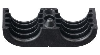 PANDUIT CLC75X2S8TL370 Fastener, 2-Position, 3/4", Corrugated Loom Clamp, Nylon 6.6 (Polyamide 6.6), Black, 72 mm, 28 mm