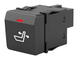EAO 09-400009.1S0005 Rocker Switch, Momentary, SPST-NO, Illuminated, Panel Mount, Black, S09 Universal Series