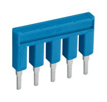 WAGO 2002-410/000-006 Jumper (Busbar), Blue, Jumper, Wago TOPJOB S 2002 Series Rail Mount Terminal Blocks, 10 Ways