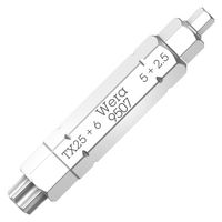 WERA 05073202001 Hex Bit, 6 mm x T25 x 37 mm Length, 9507 Series