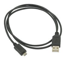 L-COM CSMUAMICB-1M USB Cable, Type A Plug to Micro Type B Plug, 1 m, 3.3 ft, USB 2.0, Black
