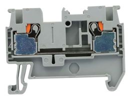 MULTICOMP PRO MP012095 DIN Rail Mount Terminal Block, 4 Ways, 26 AWG, 12 AWG, 2.5 mm², Push In, 24 A