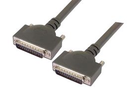 L-COM CPMS25MM-25 Computer Cable, D Subminiature Plug, 25 Way, D Subminiature Plug, 25 Way, 25 ft, 7.6 m