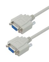 L-COM CSMN9FF-5 Computer Cable, D Subminiature Socket, 9 Way, D Subminiature Socket, 9 Way, 5 ft, 1.5 m