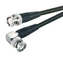 L-COM CC58C-3HR RF / Coaxial Cable Assembly, 3 ft, 914.4 mm, RG58C/U, BNC Right Angled Plug, BNC Straight Plug
