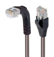 L-COM TRD695SZRA1GRY-2 Ethernet Cable, Cat6, 90° RJ45 Plug to RJ45 Plug, FTP (Foiled Twisted Pair), Grey, 609.6 mm, 2 ft
