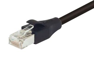 L-COM TRD855SZ-3 Ethernet Cable, Cat5e, RJ45 Plug to RJ45 Plug, STP (Shielded Twisted Pair), Black, 914.4 mm, 3 ft