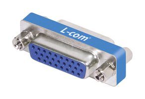 L-COM DGBH26F D Sub Connector Adapter, High Density D Sub, Receptacle, 26 Ways, High Density D Sub, Receptacle