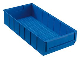 ALLIT 456550 Closed Front Shelf Bin, 400 mm L x 185 mm W x 81 mm H, Blue