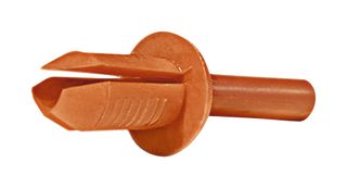 HELLERMANNTYTON 181-42500 HTWD-R6-PA6-OG Trunking Fitting, Rivet, 6.0 - 6.4mm, Nylon 6 (Polyamide 6), Orange, 29.5 mm