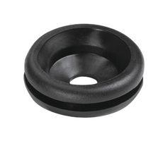 HELLERMANNTYTON 633-04020 HV1402-PVC-FR-BK Grommet, Edge Protection, Open, 6 mm, 9 mm, PVC (Polyvinylchloride), 18.5 mm, 2 mm