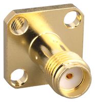 TE CONNECTIVITY - LINX ADP-SMAF-SMAF-F-G RF / Coaxial Adapter, Gold, SMA, Jack, SMA, Jack, Straight Panel Adapter, 50 ohm