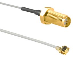 TE CONNECTIVITY - LINX CSI-RGFB-100-UFFR RF / Coaxial Cable Assembly, 0.3 ft, 100 mm, 1.13mm, U.FL Plug, SMA RP Bulkhead Jack, 50 ohm