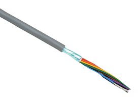ALPHA WIRE 5092C SL005. Multicore Cable, Screened, 2 Core, 24 AWG, 0.23 mm², 100 ft, 30.5 m