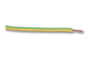 PRO POWER PP87 Wire, Stranded, Hook Up Flex, 2491B, LSPVC, Green, Yellow, 32 x 0.2mm, 328 ft