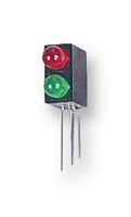 MARL 110-000-04-50 Circuit Board Indicator, Green, Red, 2 LEDs, Through Hole, T-1 3/4 (5mm), R 20mA, G 20mA