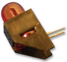 BROADCOM HLMP-3301-F00B2 LED, Right Angle, High Efficiency Red, Through Hole, T-1 3/4 (5mm), 10 mA, 1.9 V, 626 nm