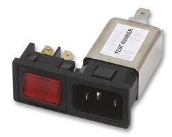 BULGIN LIMITED BZM27/A0620/59B Filtered IEC Power Entry Module, IEC C14, 6 A, 250 VAC, 2-Pole Switch