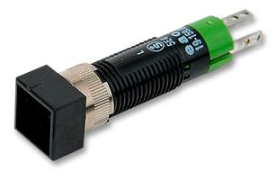 EAO 19-481.035 Industrial Pushbutton Switch, 19 Series, 8 mm, SPST-NO, Off-On, Square