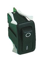 OTTO CONTROLS K1ABAAAAAR Rocker Switch, Off-On, SPST, Non Illuminated, Panel Mount, Black, K1 Series