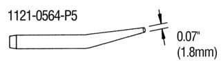 PACE 1121-0564-P5 Soldering Iron Tip, Mini Wave, Fine Pitch, 1.8 mm