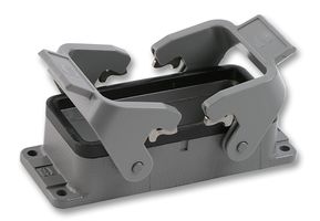 HARTING 0930 016 0301 Heavy Duty Connector, Low Profile, Base, Bulkhead Mount, Aluminium Body, 2 Lever, 16B
