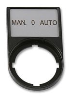 EATON MOELLER M22S-ST-GB12 Legend Plate, RMQ Titan Series Switches, MNA. O AUTO, Round, Black, 30 x 50 mm