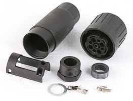AMPHENOL SINE/TUCHEL C016 10E008 0021 Circular Connector, Standard Circular Connector, ecomate C16-3 Series, Cable Mount Receptacle