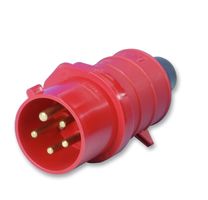 CEENORM 212002 Pin & Sleeve Connector, 32 A, 415 V, Cable Mount, Plug, 3P+N+E