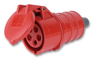 CEENORM 312001 Pin & Sleeve Connector, 16 A, 415 V, Cable Mount, Socket, 3P+N+E, Red