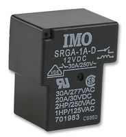 Imo Precision Controls SRGA-1A-SL-12VDC Relay, Spst-No, 240Vac, 28Vdc, 30A