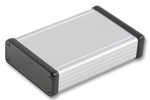 HAMMOND 1455J1202 Metal Enclosure, 1455 Series, Extruded With Plastic End Panels, Small, Extruded Aluminium, 27 mm