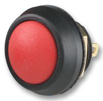 ITW SWITCHES 59-512 Industrial Pushbutton Switch, 59 Series, 13.6 mm, SPST-NO-DB, Momentary, Round, Red