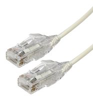 VIDEK 2994-0.2W Ethernet Cable, Cat6, RJ45 Plug to RJ45 Plug, UTP (Unshielded Twisted Pair), White, 200 mm