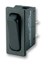 MARQUARDT 1831.3402-02 Rocker Switch, On-Off, SPST-NO, Non Illuminated, Panel Mount, Black, 1830 Series