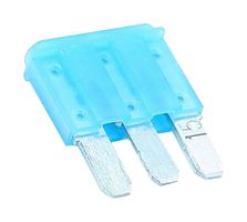 MULTICOMP PRO MP012590 Fuse, Automotive, Blue, 15 A, 32 V, 14.3mm x 4.2mm x 10.6mm, MP Auto Blade Micro 3 Series