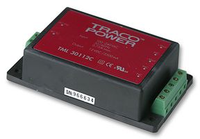TRACO POWER TML 30252C AC/DC Enclosed Power Supply (PSU), ITE, 2 Outputs, 30 W, 5 VDC, 3 A, 12 VDC
